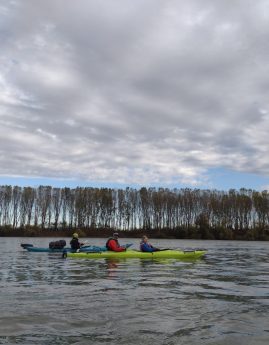 Autumn kayak weekend on Danube river